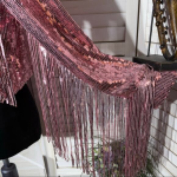 NWT Hot Topic Taylor Swift style Sequin Fringe Blazer Tassel Barbie Pink sz S/M - Picture 12 of 15